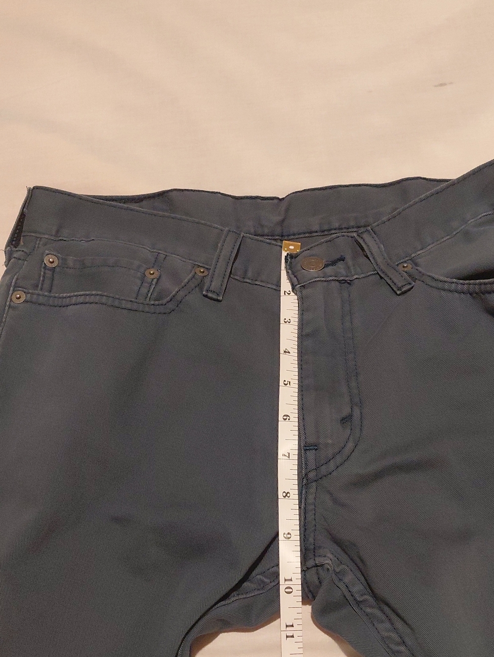 Levi's navy blue casual jeans with leather logo patch - Picture 7 of 10